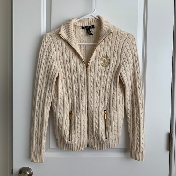 Ralph Lauren Sweaters - Ralph Lauren Cable Knit Sweater Jacket XS